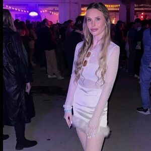 Mesh Rhinestone Long Sleeve